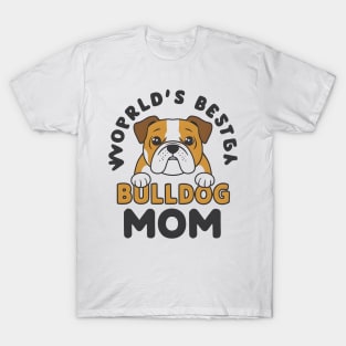 World's Best Dog Mom Cute Bulldog Cute Dogs T-Shirt